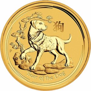 1/2 Unze Goldmünze Lunar II Hund 2018