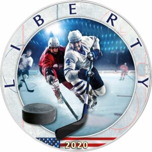 1 Unze Silber American Eagle Eishockey 2020 (Auflage: 2.500 | coloriert)