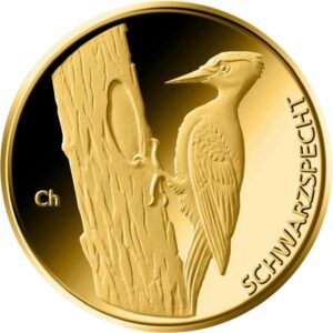 1/8 Unze Gold 20 Euro Schwarzspecht 2021 (Heimische Vögel | Buchstabe: G)