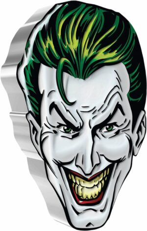 1 Unze Silber The Joker Faces of Gotham 2022 PP (Auflage: 5.000 | coloriert)