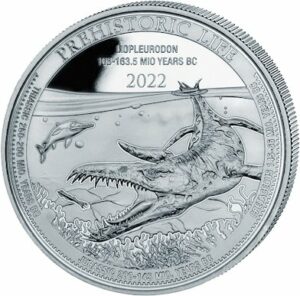 1 Unze Silber Prehistoric Life Liopleurodon 2022 (Auflage: 10.000)