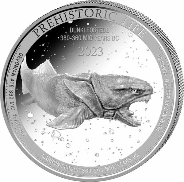 1 Unze Silber Prehistoric Life Dunkleosteus 2023 (Auflage: 10.000)