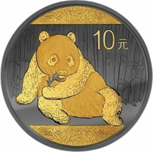 1 Unze Silber China Panda 2015 (teilvergoldet | Golden Enigma Edition)