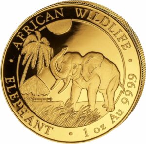 1 Unze Gold Somalia Elefant 2017