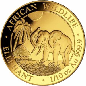 1/10 Unze Gold Somalia Elefant 2017