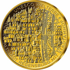 1/2 Unze Goldeuro Regensburg 2016 (Buchstabe F)