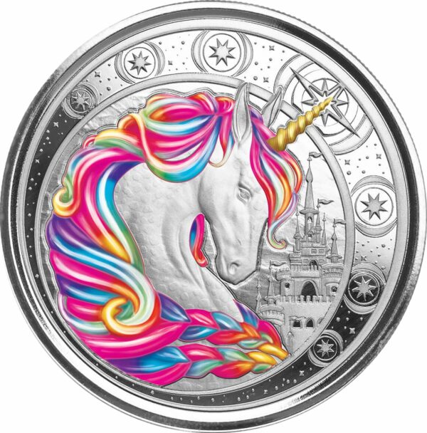 1 Unze Silber Ghana Unicorn 2023 (Auflage: 2.000 | coloriert)