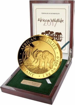 1kg Goldmünze Somalia Elefant 2017 PP (Auflage: 1 Stück)