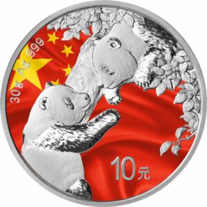 30g Silber China Panda 2023 Flag Line (Auflage: 500 | coloriert)