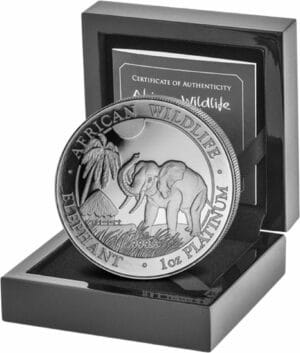 1 Unze Platinmünze Somalia Elefant 2017 (Auflage: 1.000 | im Etui)