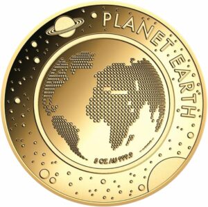 5 Unze Gold Planet Erde 2017 PP (inkl. Holzbox & Zertifikat | Auflage: 99)