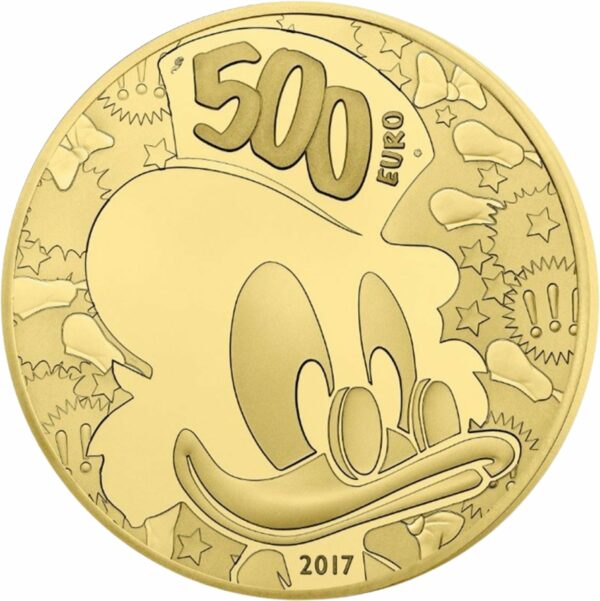 5 Unze Gold Dagobert Duck 2017 PP (500 Euro | 99er Auflage)