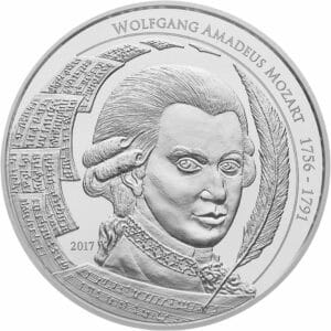 1 Unze Silbermünze Mozart 2017