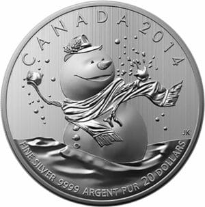 20$ Canada Silber Schneemann 2014 (20$ für 20€)