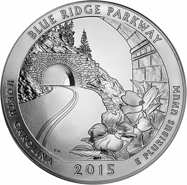 5 Unze Silber ATB Blue Ridge National Parkway 2015