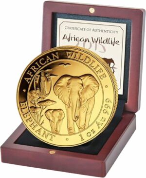 1 Unze Gold Somalia Elefant 2015 (Privymark ANA)