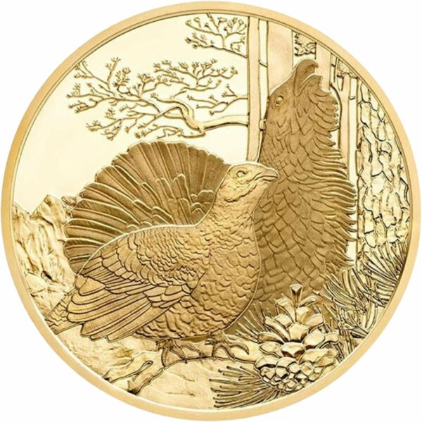 100 Euro Gold Auerhahn Wildtiere Österreich 2015 PP