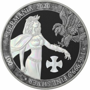 1 Unze Silber Germania Perlenkreuz 2020 AF (Auflage:250 | Antik Finish)