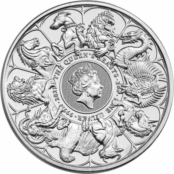 2 Unze Silbermünze The Queen's Beasts Completer Coin 2021