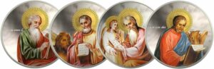 4x 1 Unze Silber Die Evangelisten (Auflage: 2.000 | Polierte Platte)