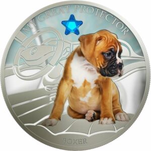 1 Unze Silber Dogs & Cats der Boxer 2013 (Polierte Platte | Auflage: 5.000)