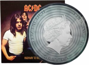 1/2 Unze Silber AC/DC Higway to Hell 2019 PP Schallplatte (Auflage:5.000)