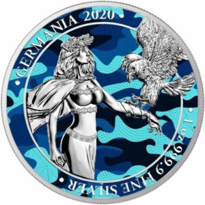 1 Unze Silber Germania 2020 Camouflage Blau (Auflage: 100 | coloriert)