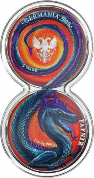 2 x 1 Unze Silber Fafnir 2020 (Auflage:100 | High Relief | Eis & Feuer)