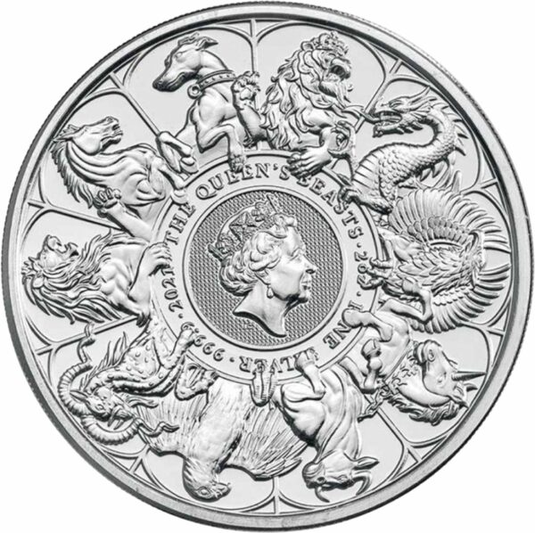 1kg Silber Queens Beasts Completer Coin 2021