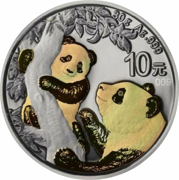 30g Silber China Panda 2021 (Goldhologramm | Auflage: 500)