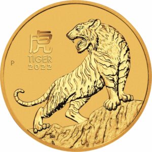 1/2 Unze Gold Lunar III Tiger 2022