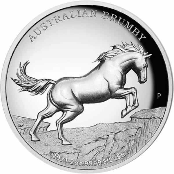 2 Unze Silber Australian Brumby 2021 PP HR (Auflage: 1.000 | Polierte Platte| High Relief)