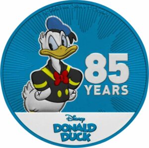 1 Unze Silber Donald Duck 85 Jahre 2019 (Auflage: 100 | Metallic Blue)