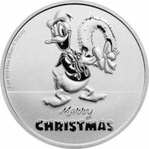 1 Unze Silber Donald Duck Merry Christmas 2022 (Auflage. 15.000)