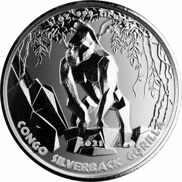 1 Unze Silber Silberrücken Gorilla 2021 (Auflage: 75.000)