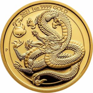 1 Unze Gold Goldener Drache 2021 (Auflage: 188 | Perth Mint)