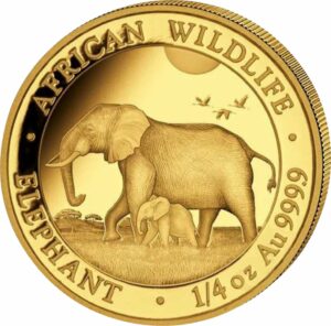 1/4 Unze Gold Somalia Elefant 2022