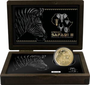 1 Unze Gold African Safari II Zebra 2022 PP (Auflage: 100)