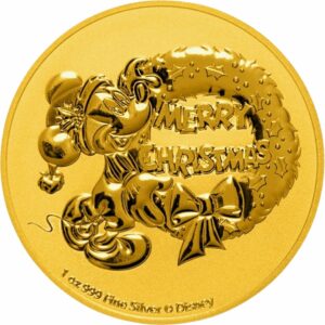 1 Unze Gold Mickey Maus Merry Christmas 2021 (Auflage: 100)