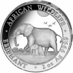 2 Unze Silber Somalia Elefant 2022