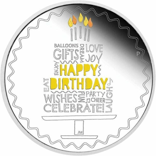 1 Unze Silber Happy Birthday 2022 PP (coloriert | Polierte Platte)