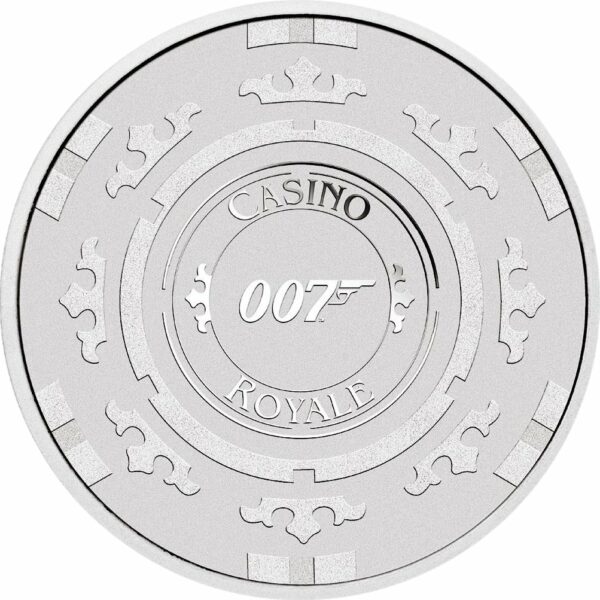 1 Unze Silber Casino Royale Chip James Bond 007 (Auflage: 38.500 | Perth Mint)