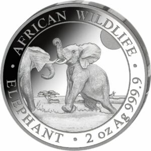 2 Unze Silber Somalia Elefant 2024