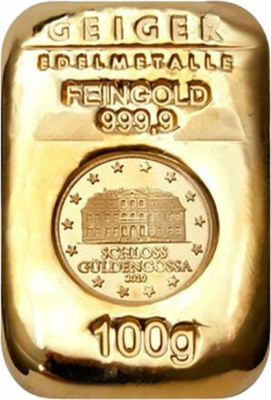 100 g Goldbarren Schloss Güldengossa