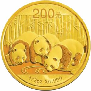 1/2 Unze Gold China Panda 2013