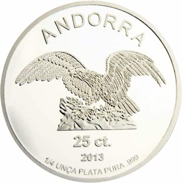 1/4 Unze Silber Andorra Eagle 2013