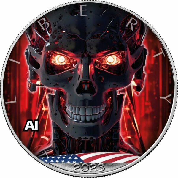 1 Unze Silber Eagle KI - Terminator 2023 (Auflage: 2.500)