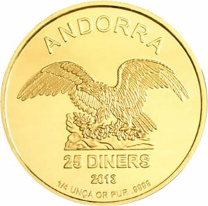 1/4 Unze Gold Andorra Eagle 2013