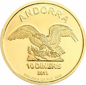 1/10 Unze Gold Andorra Eagle 2013