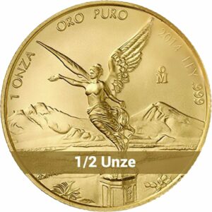 1/2 Unze Gold Mexiko Libertad 2014